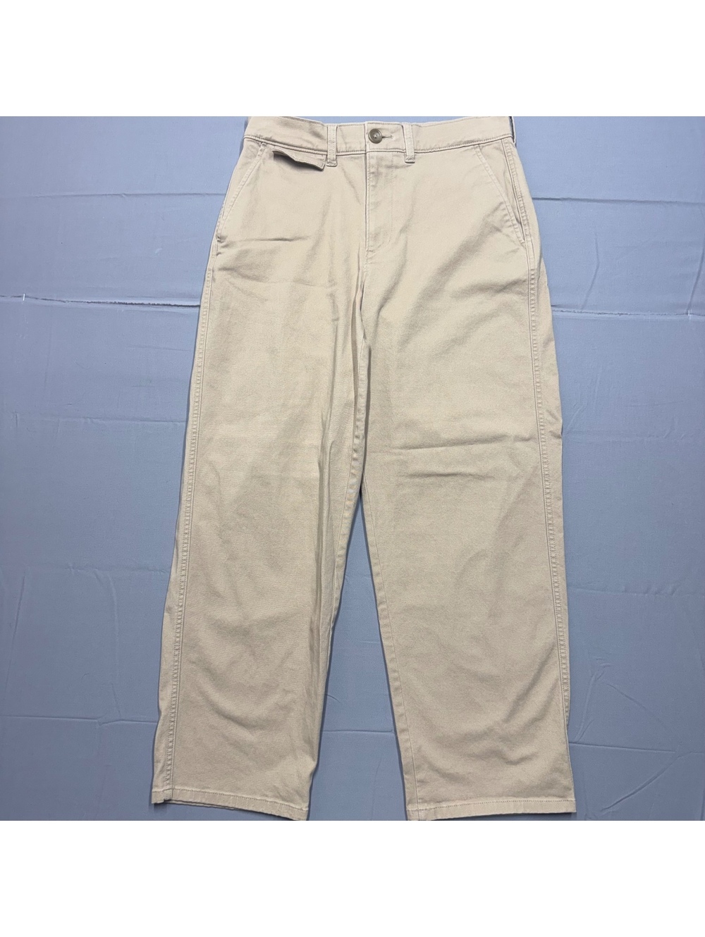 Lands' End Tan Khaki Flat Front Crop Chino Pants Women's Size 6P